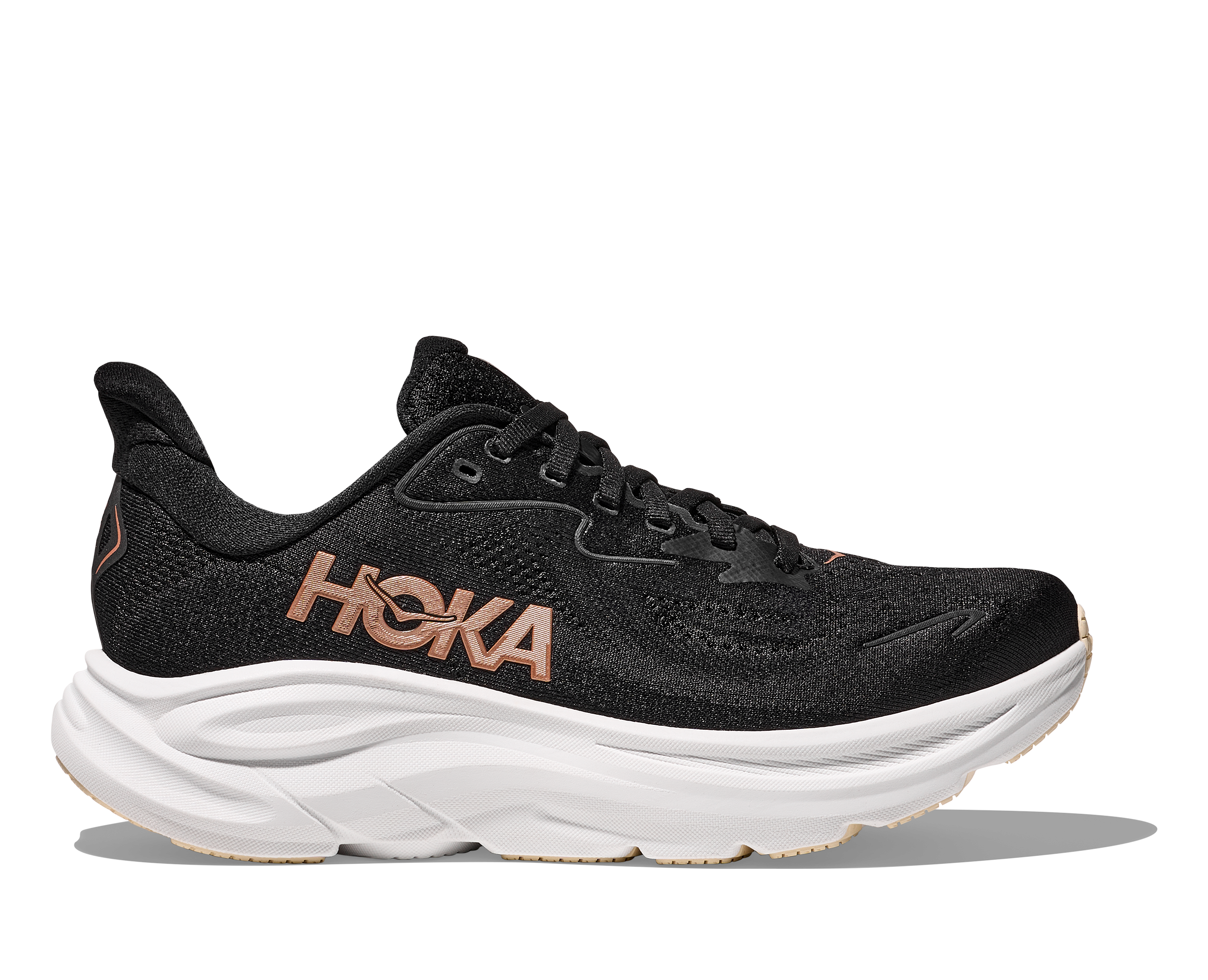 Hoka Clifton 10, Laufschuh, Damen, Black/Rose Gold