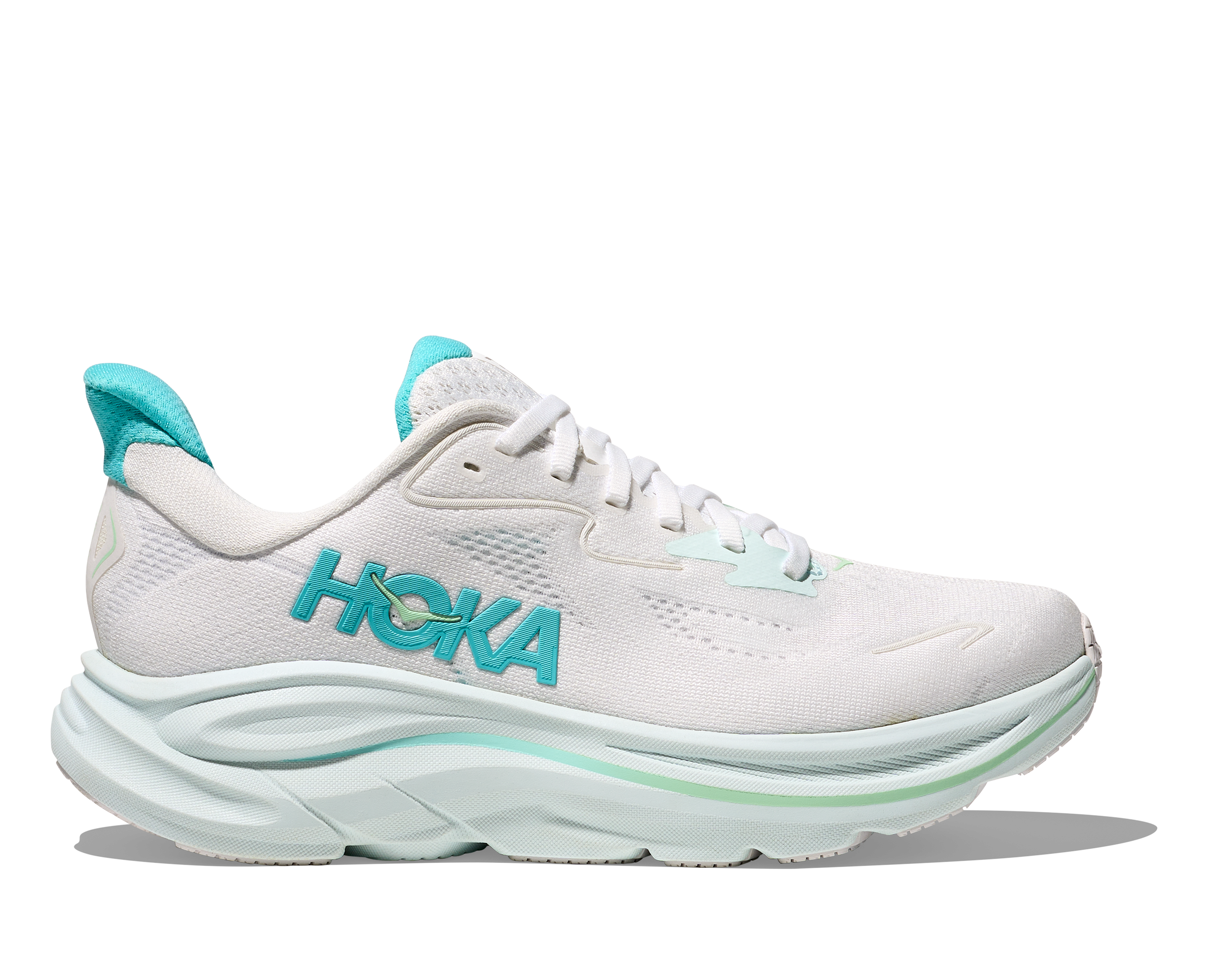 Hoka Clifton 10, Laufschuh, Damen, White/Cielo Blue