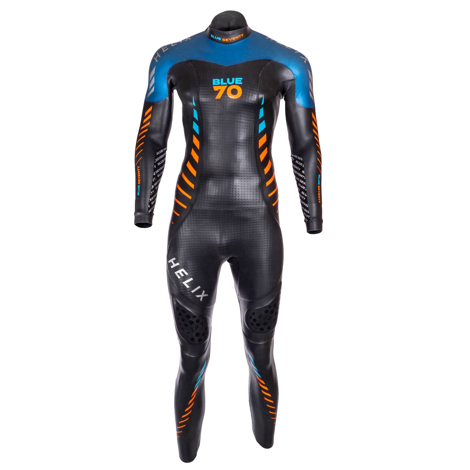 Blueseventy Helix Fullsuit, Neoprenanzug, schwarz/blau/orange, Herren, 2026