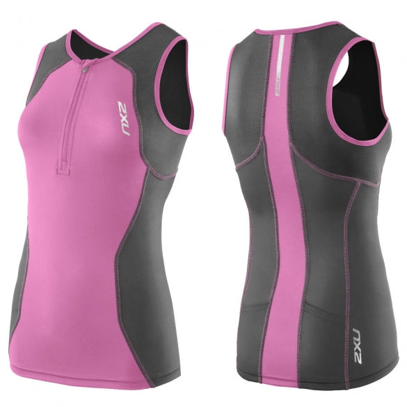 2XU G:2 Active Tri Singlet, Damen, rosa/grau