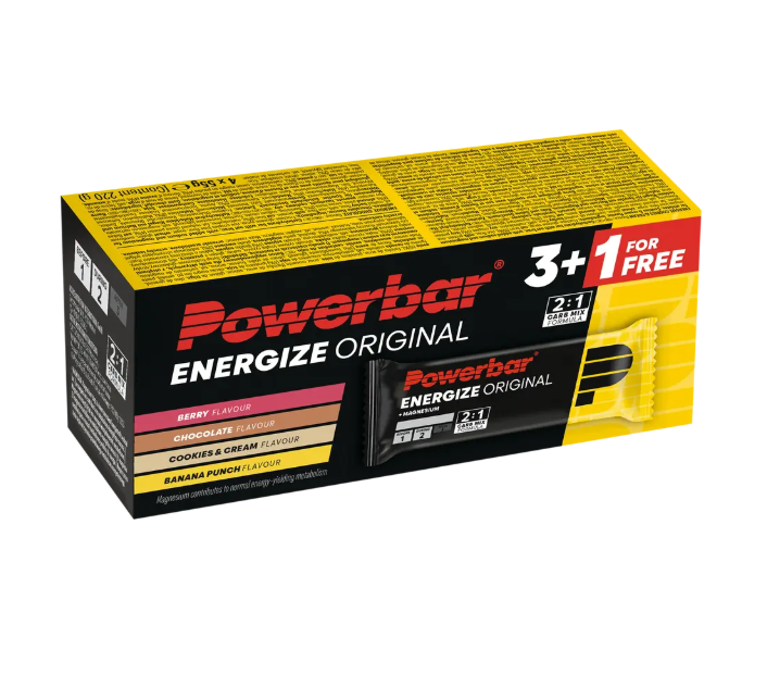 Powerbar Energize Original Riegel, Multiflavour Pack 3+1, 4 x 55 g