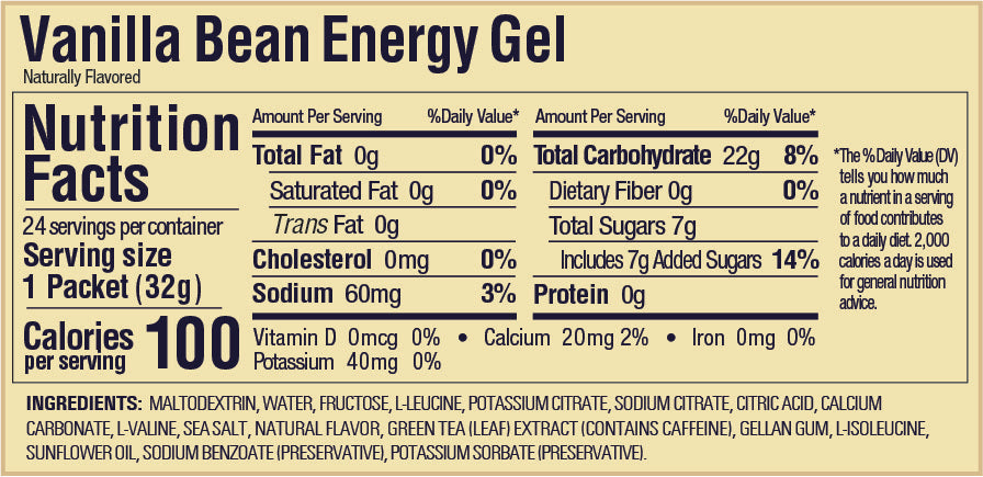GU Energy Gel 32g Vanilla Bean