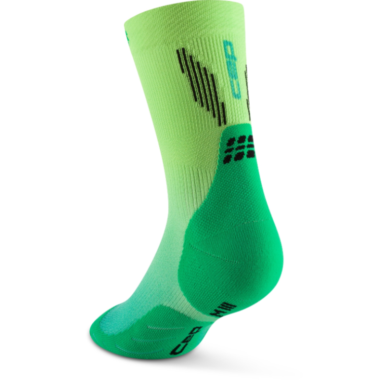 CEP Core Run Edt. Gradient Socks 5.0 - Mid Cut, Herren, green / lime fade