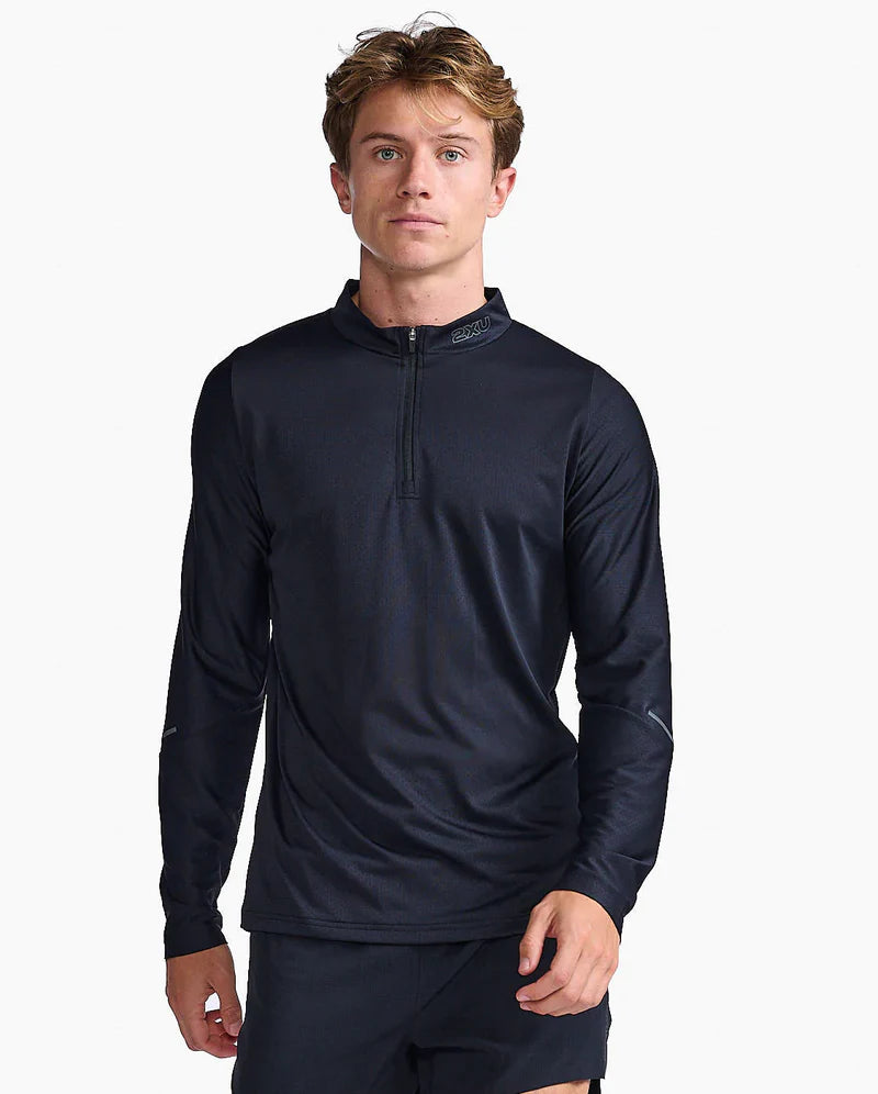 2XU Light Speed Tech 1/4 Zip, Longsleeve, Herren, schwarz/reflektierend