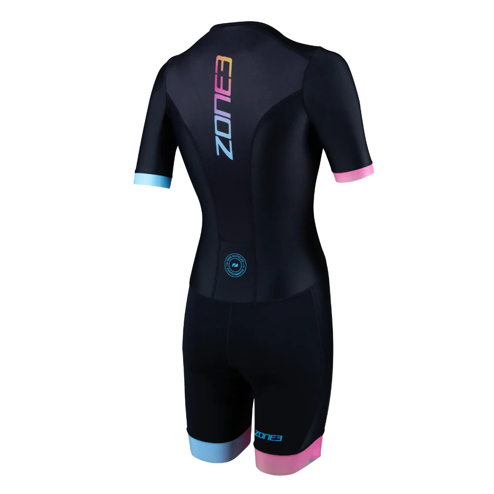 Zone3 Activate Plus, Short Sleeve Trisuit, Kurzarm, Damen, Black/Neon