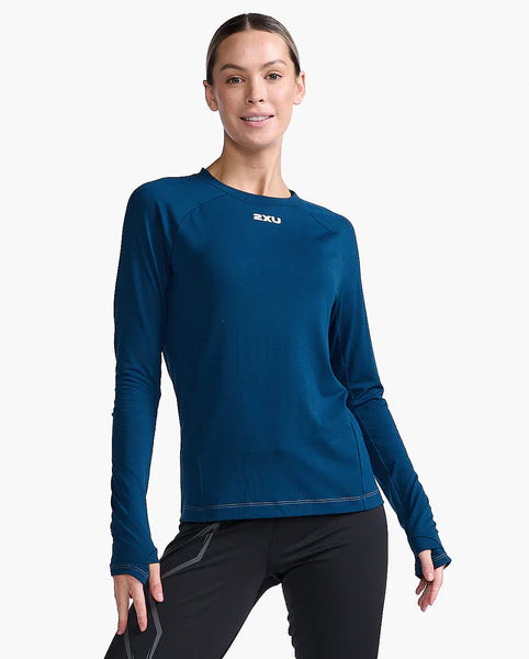 2XU Ignition Base Layer Longsleeve, Damen, Moonlight
