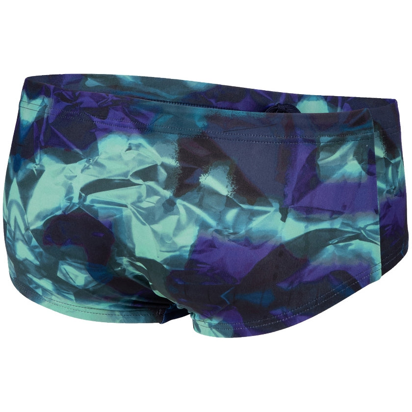 arena Performance Men's Hero Camo Low-Waist Swim Shorts - Green Lake Multi