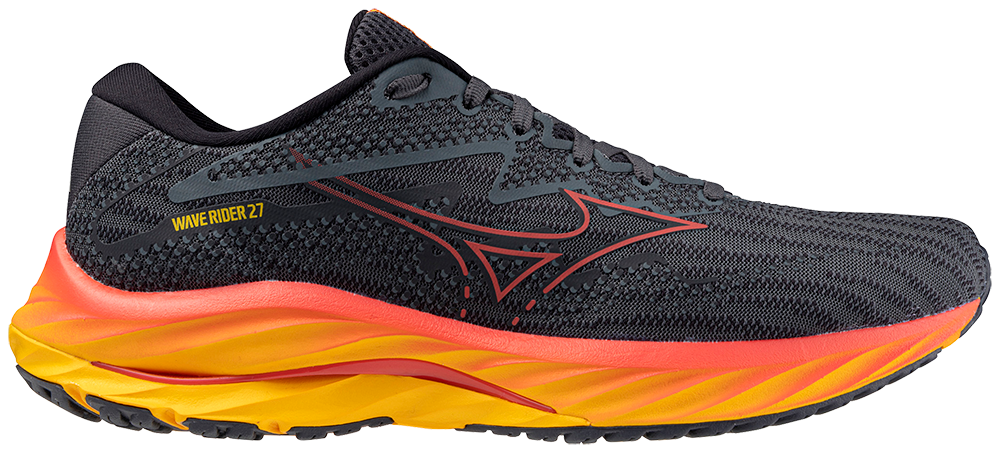 MIZUNO Wave Rider 27, Herren, Turbulence / Cayenne / Citrus