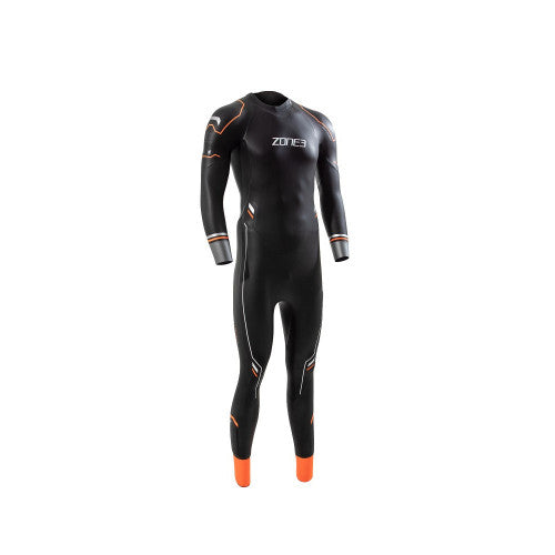 ZONE3 Men's Thermal Aspire Wetsuit, Herren, Neoprenanzug, black/orange