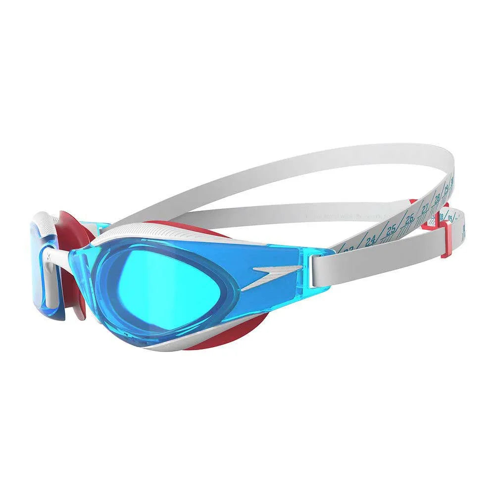 Speedo Fastskin Hyper Elite Mirror, Schwimmbrille, Blue/White/Red