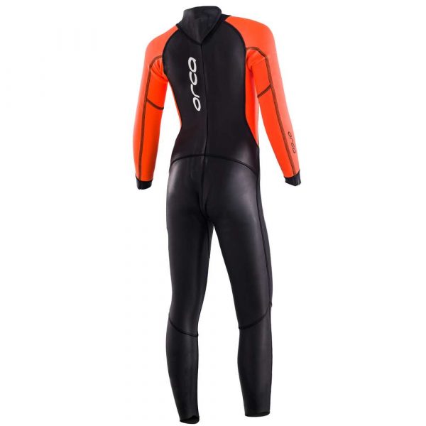 Orca Openwater Squad Kids Wetsuit, Neoprenanzug Kinder, schwarz/orange