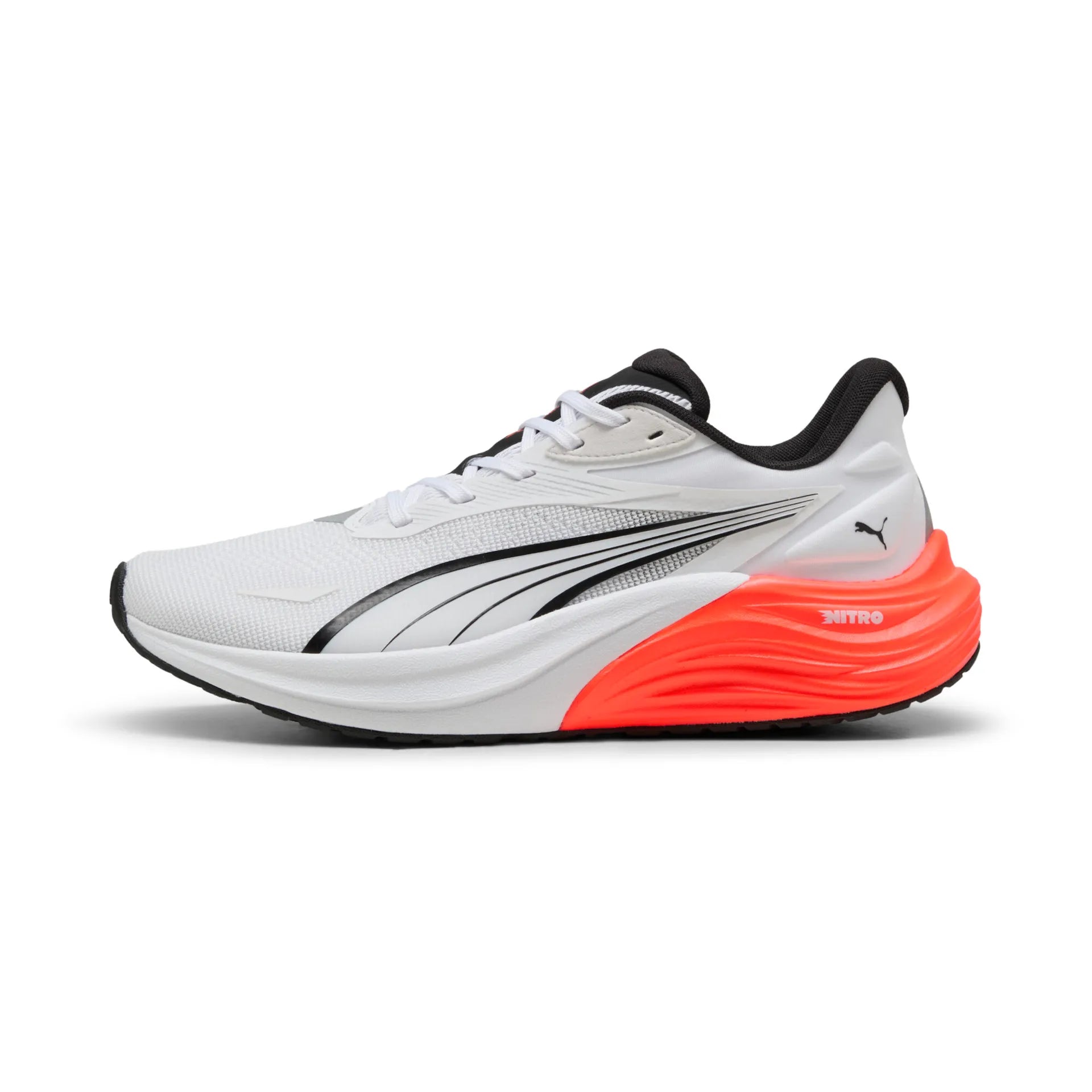 Puma Electrify Nitro 4, Laufschuhe, Herren, Puma White/Glowing Red/Puma Black