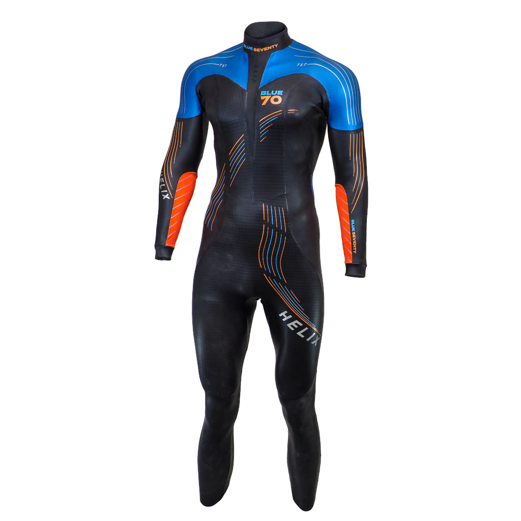 Blueseventy Helix Fullsuit, Neoprenanzug, schwarz/blau/orange, Herren, 2020