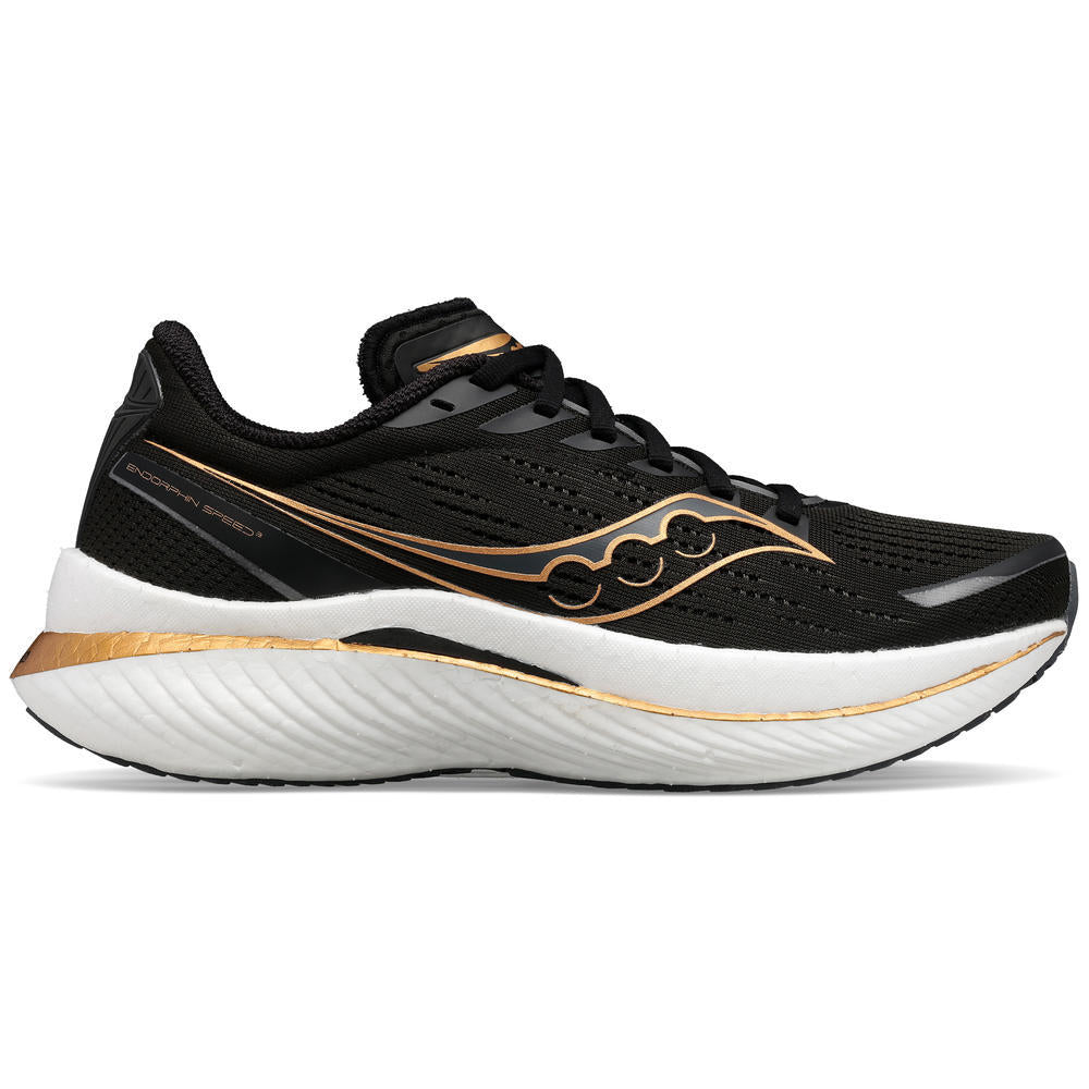 Saucony Endorphin Speed 3, Damen, black/goldstruck, schwarz/weiß/gold