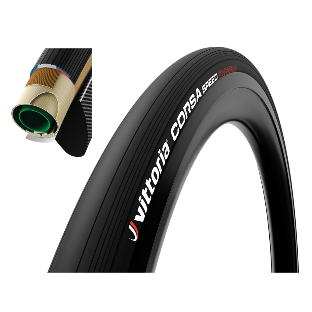 Vittoria Corsa Speed 2.0 Graphene Schlauchreifen, 23-622, 700x23, schwarz