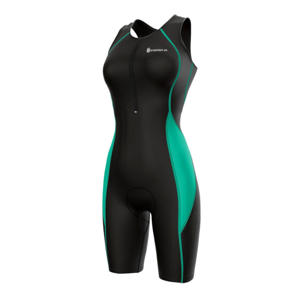 triathlon.de Basic TriSuit, Damen, schwarz/mint