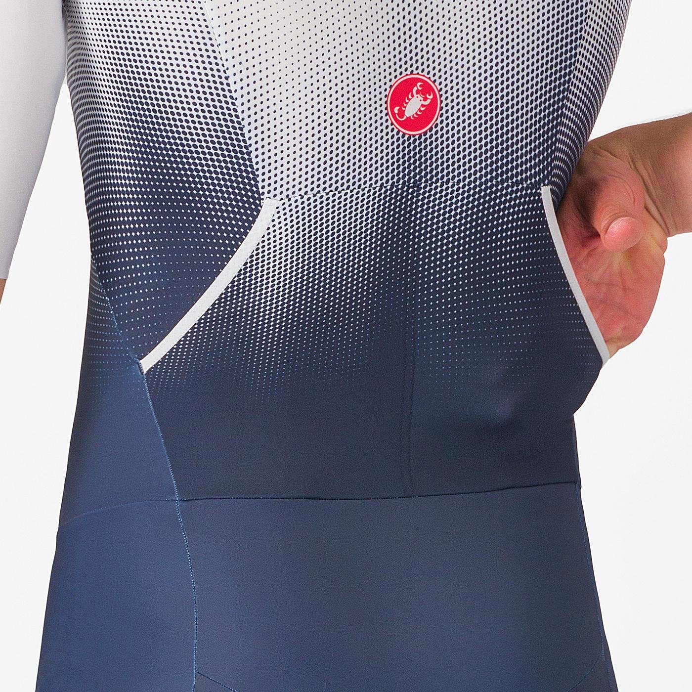 Castelli Core Tri Short Sleeve Trisuit, Herren, Belgian Blue/White
