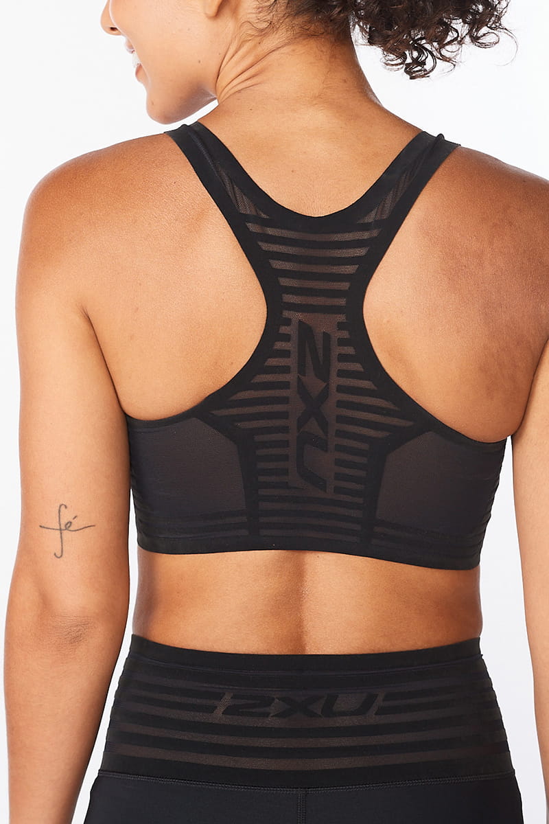 2XU Breeze Mesh Crop, Damen, Black