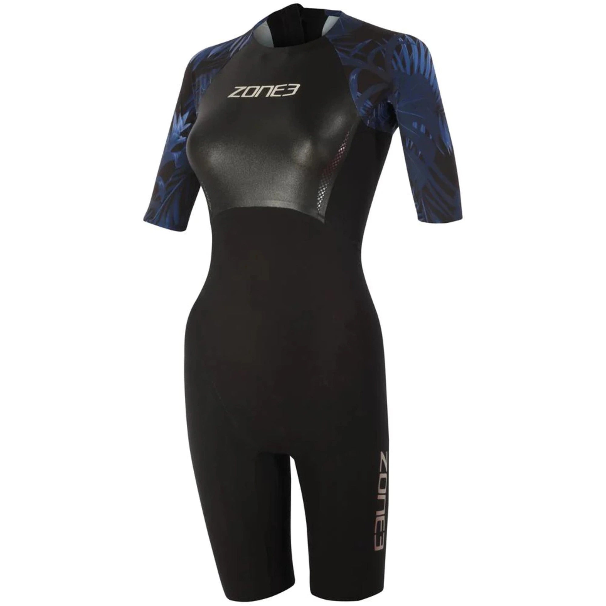 Zone3 Women´s Shortsleeve Swimskin, Damen, Black/Blue