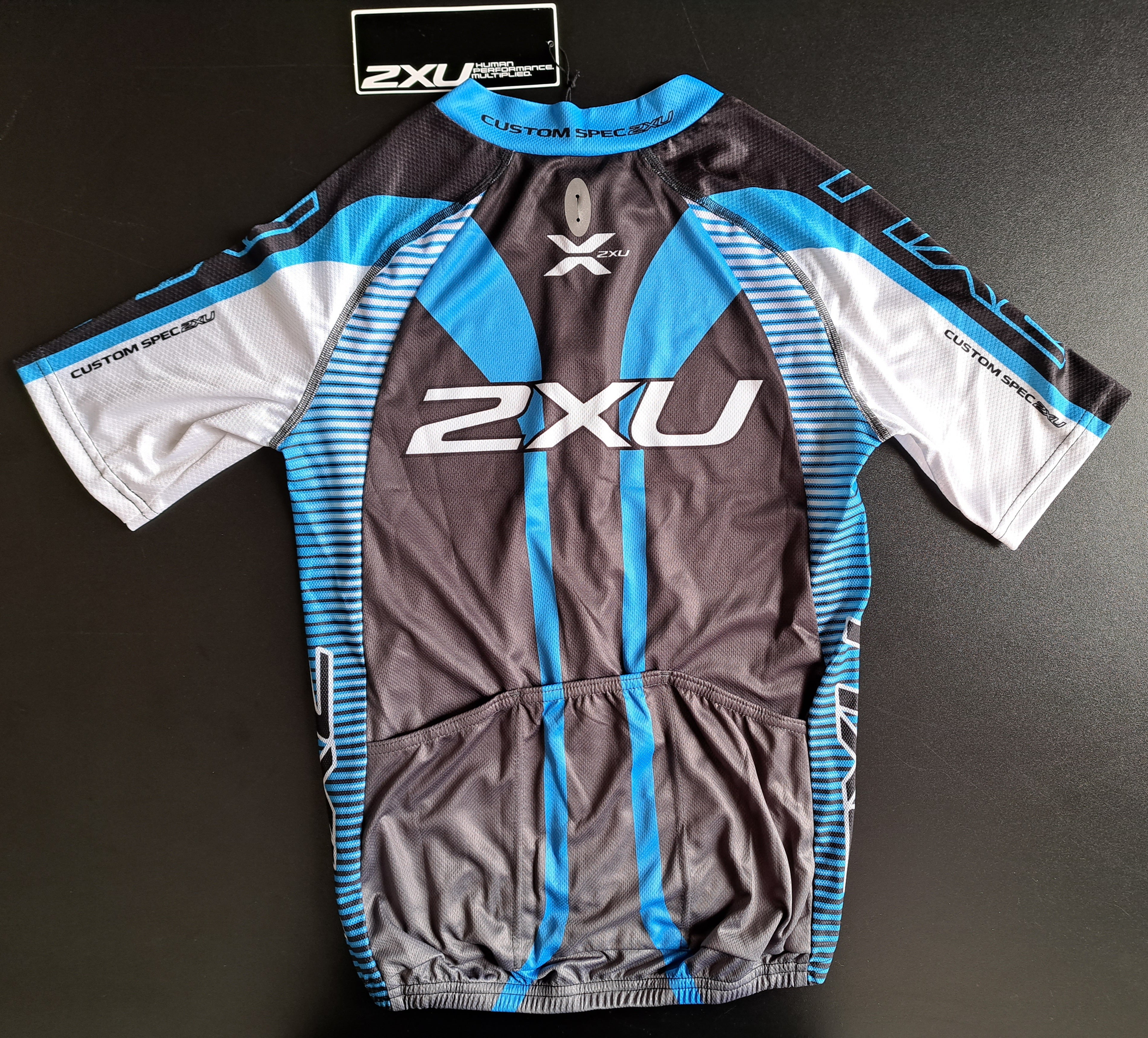 2XU Elite Cycle Jersey, Radtrikot, Herren, schwarz/blau