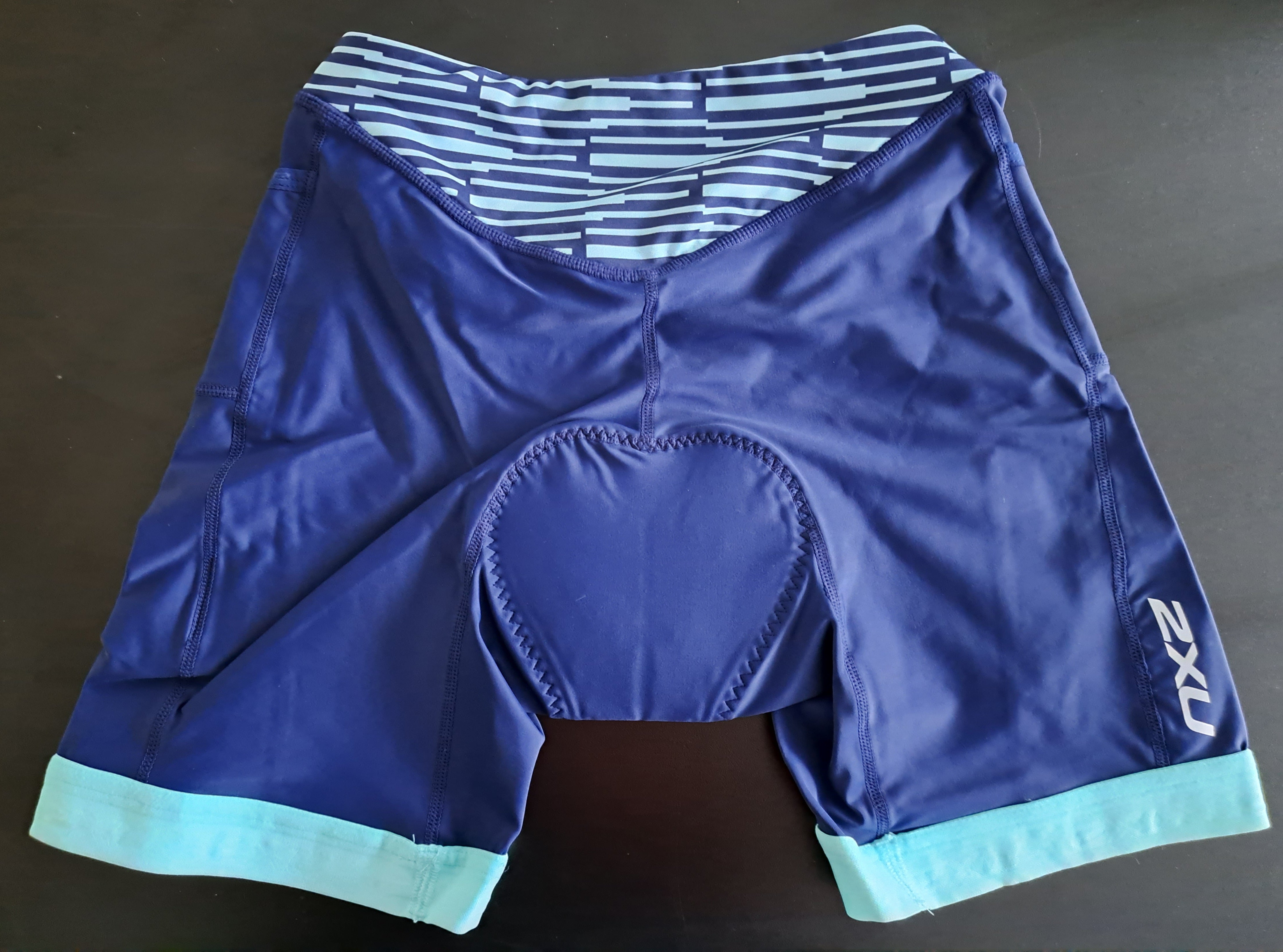 2XU Active 7" Tri Short, Damen, Navy/Aqua