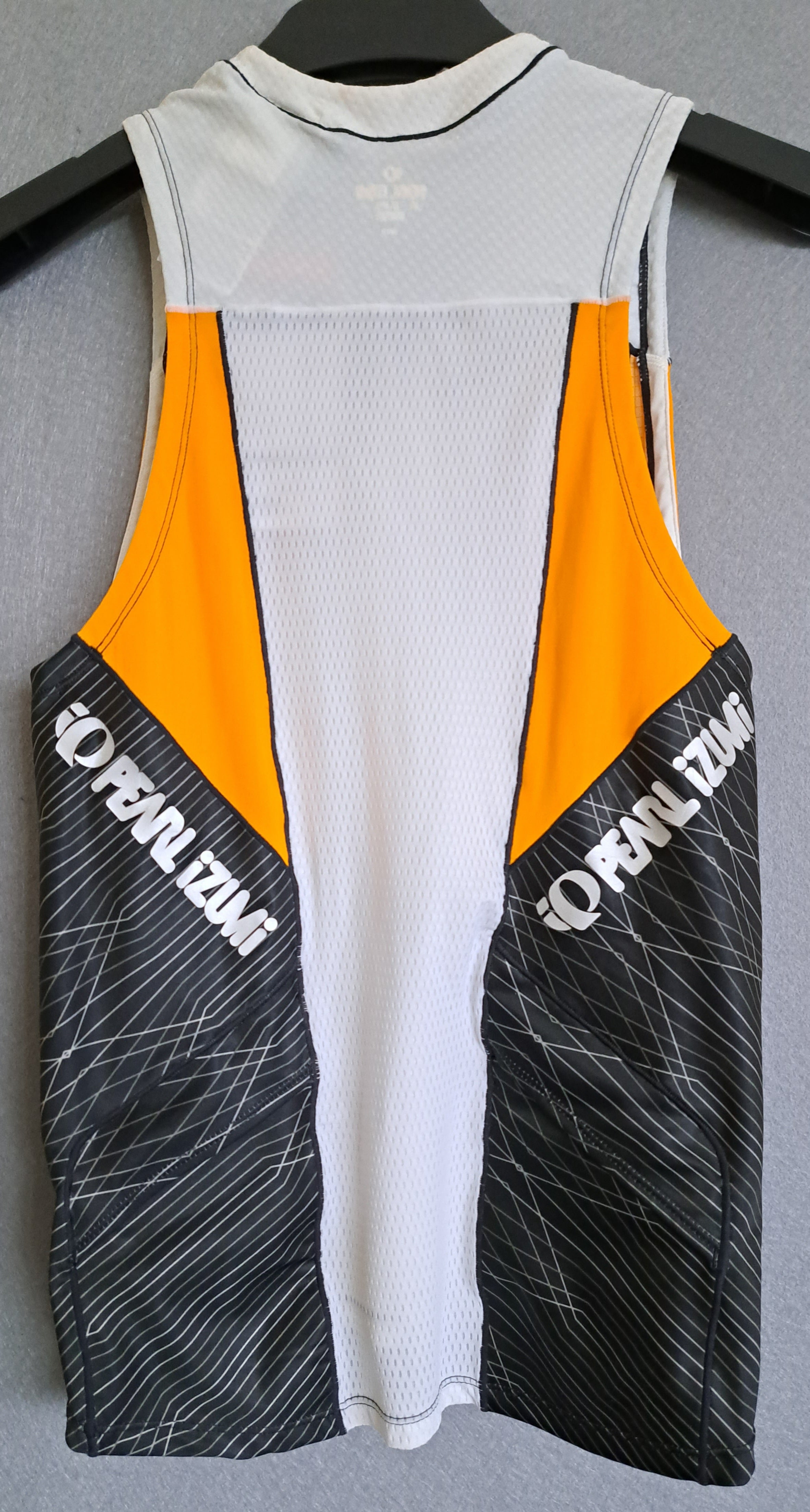 Pearl Izumi Elite Tri Singlet, Herren, White/Black/Orange