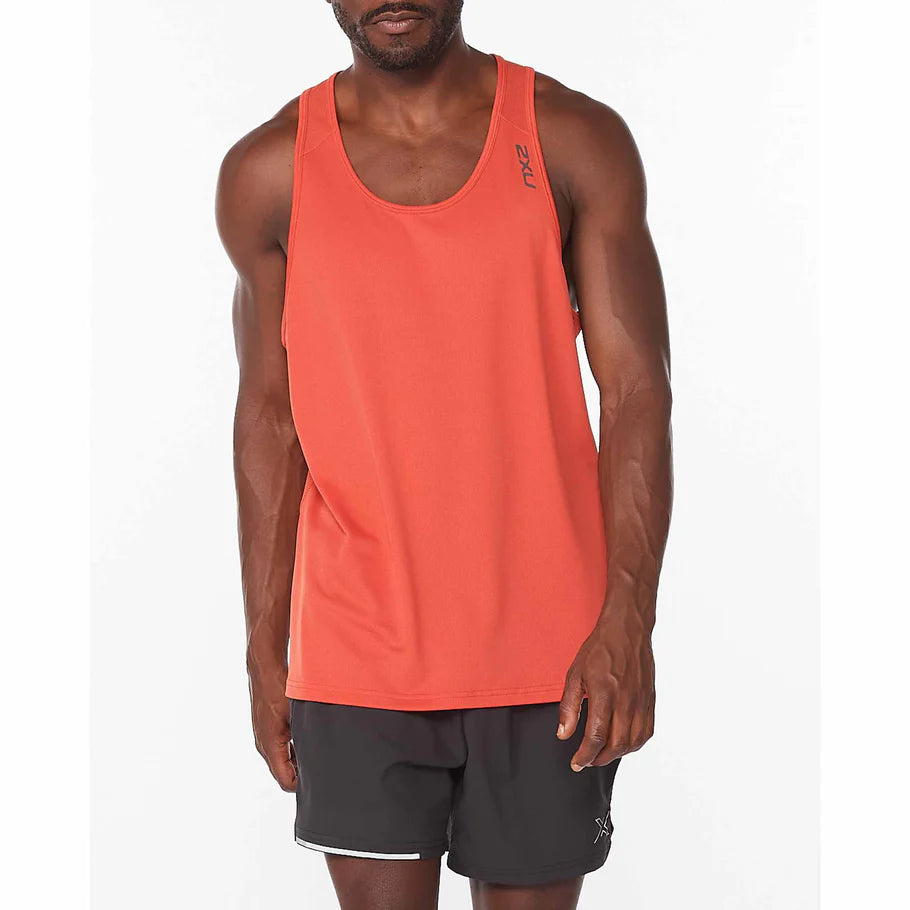 2XU Aero Singlet, Herren, Rust/Black Reflective