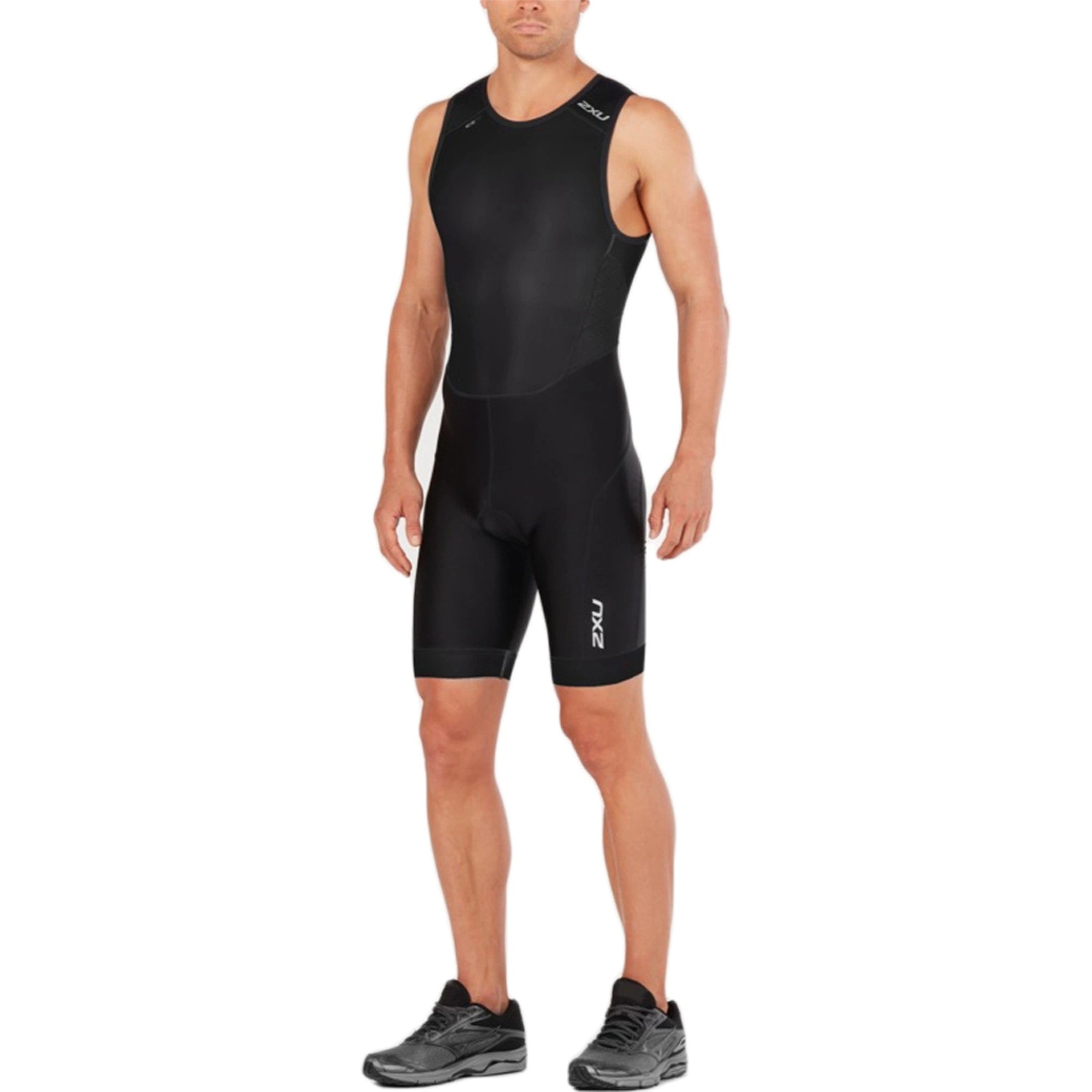2XU Perform Rear Zip Trisuit, Herren, Black/Black