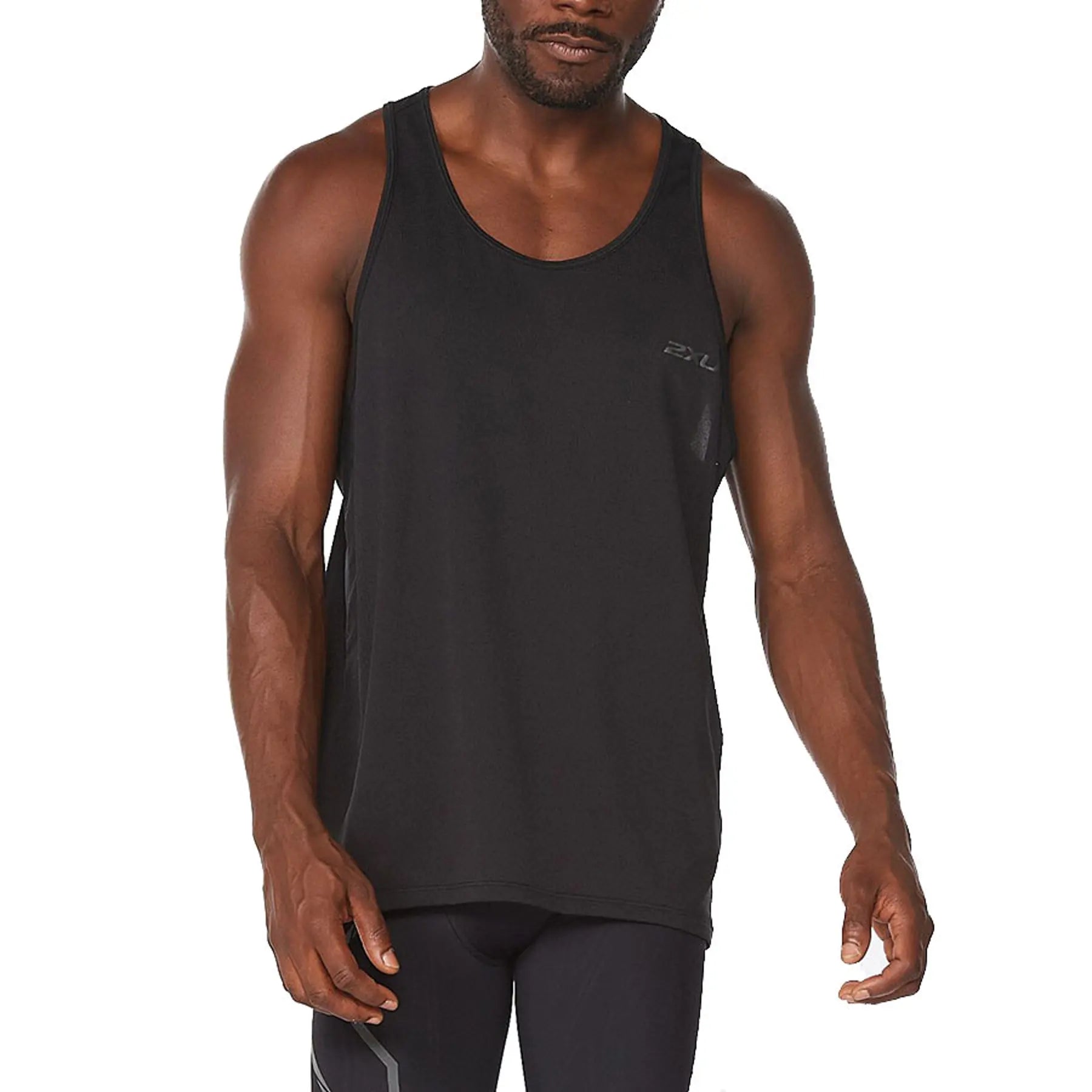 2XU Light Speed Tech Singlet, Herren, Black/Black Reflective