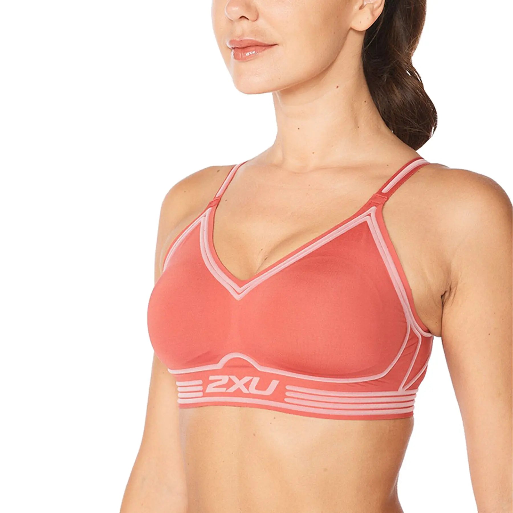 2XU No Distraction Crop, Damen, Cranberry/Rosette