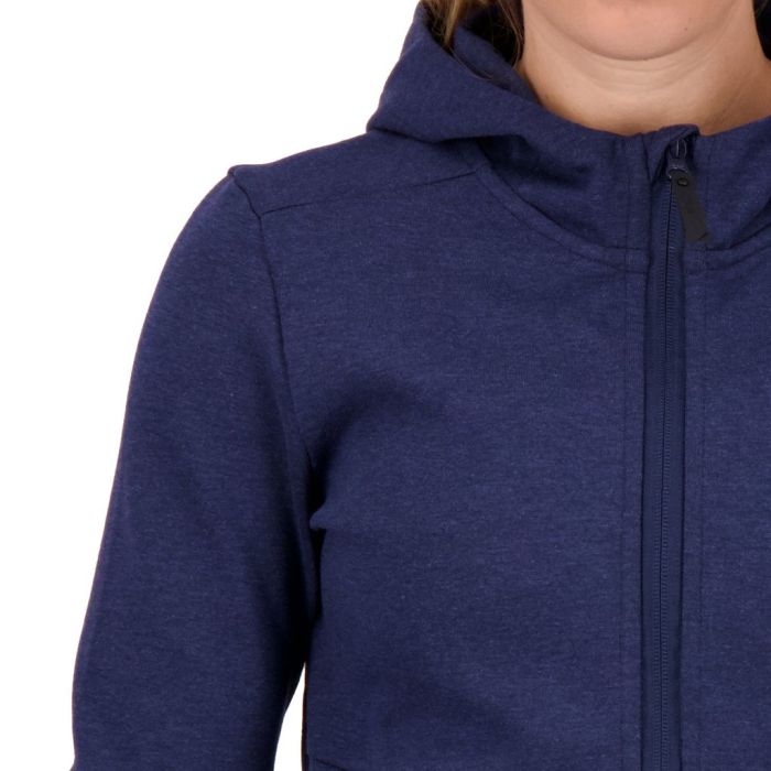 2XU Commute Full Zip Hoodie, Damen, Navy Marble/Black