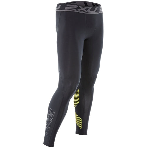 2XU Accelerate Compression Tights, Herren, Black/Acid Lines