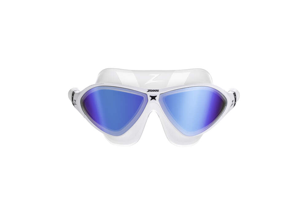 Zoggs Horizon Flex Mask Titanium, clear/white/mirrored blue