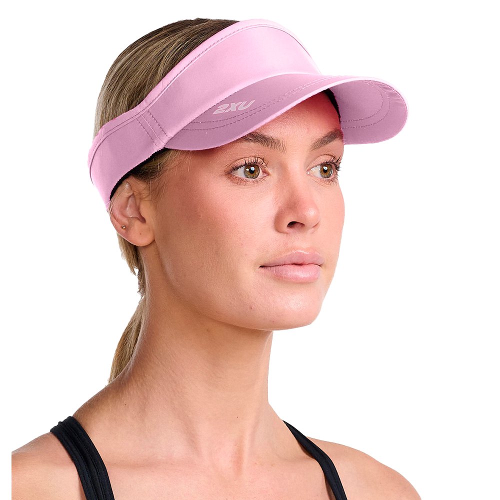 2XU Run Visor, Unisex, pastel pink/white