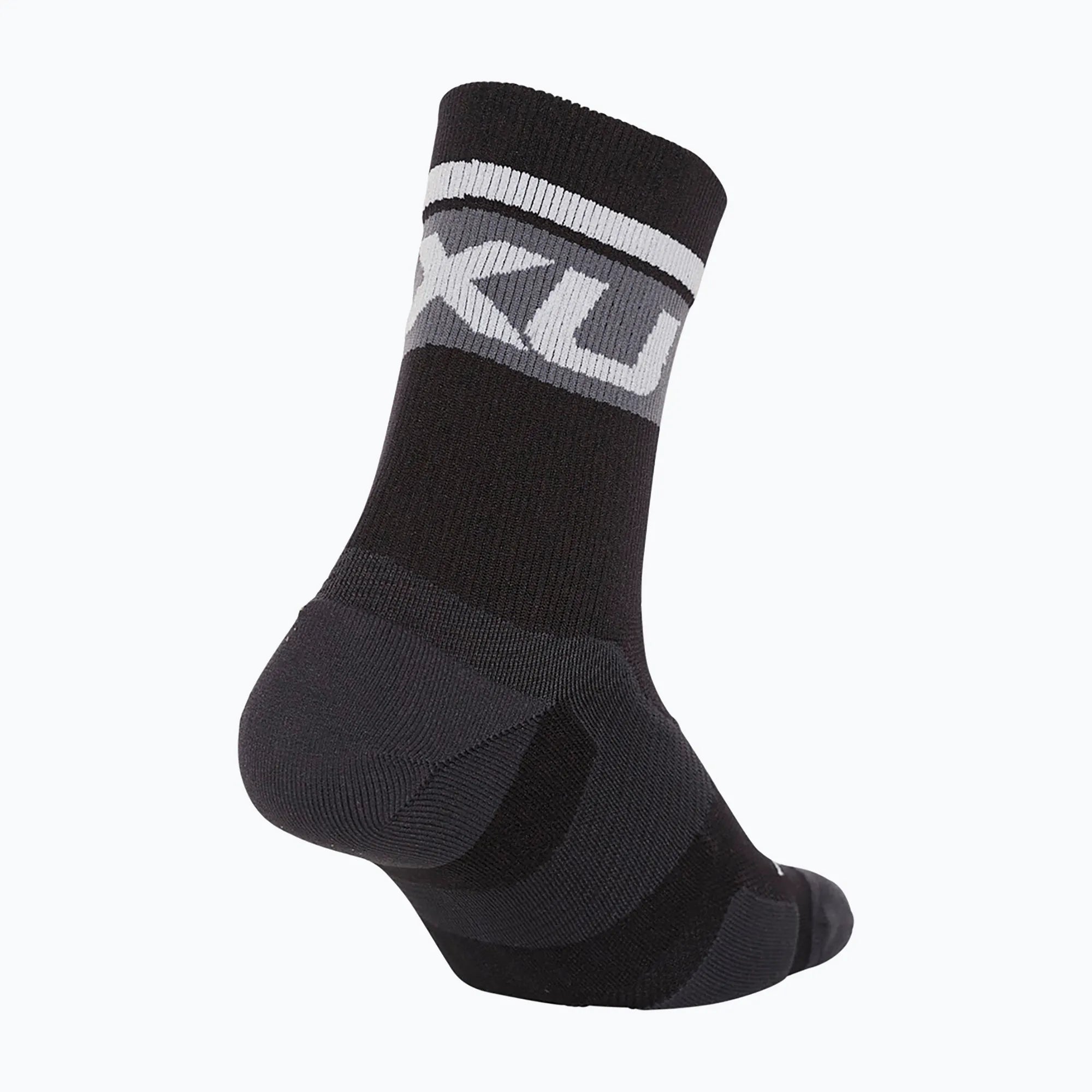 2XU VECTR Cushion Crew Socks, Black/White