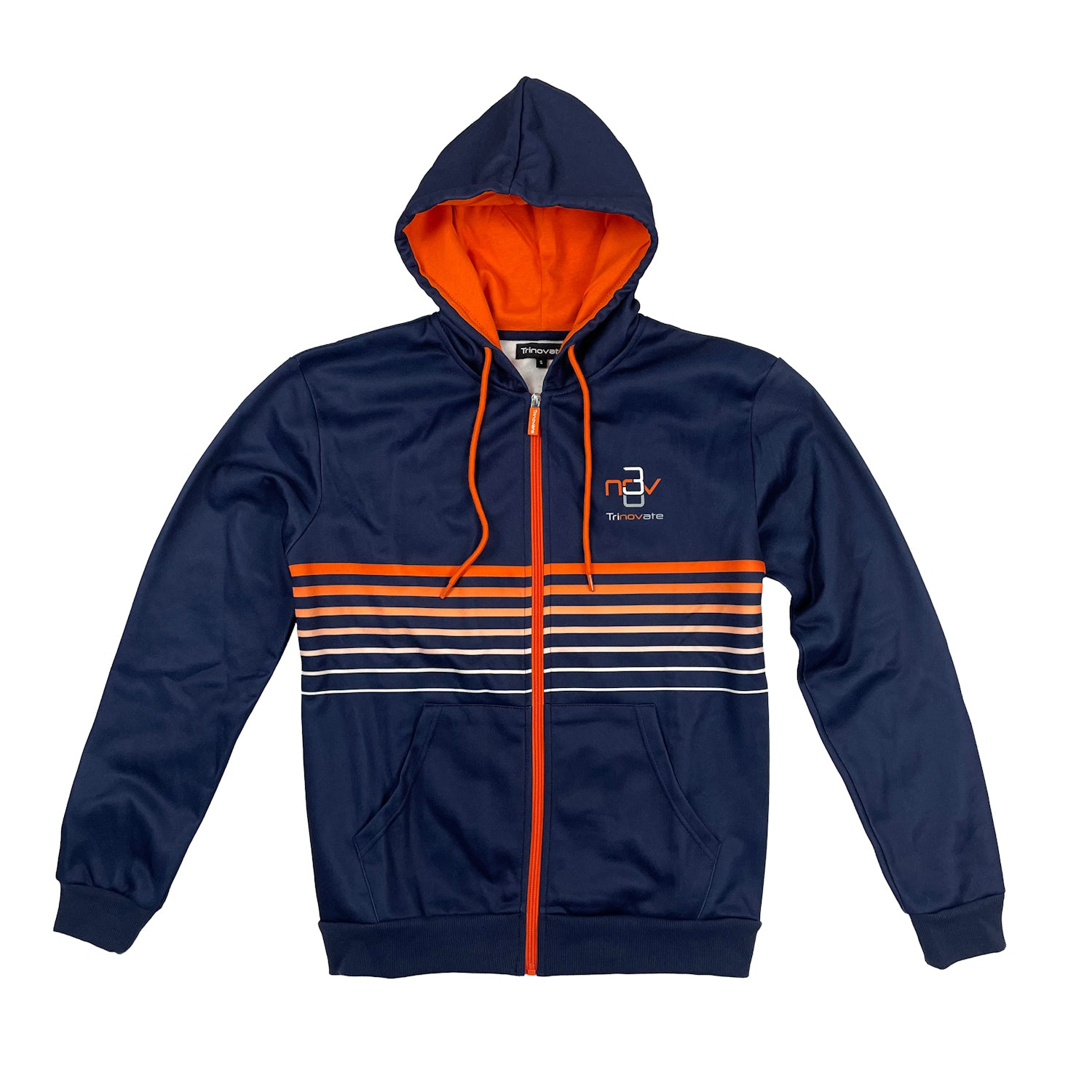 Trinovate Essential Hoodie, blau-orange, front