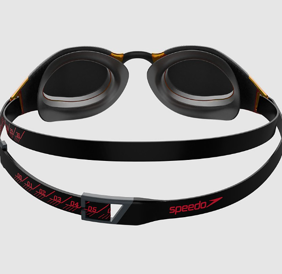 Speedo Fastskin Hyper Elite Mirror, Schwimmbrille, Black/Gold