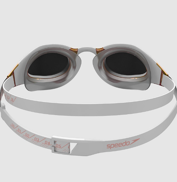 Speedo Fastskin Hyper Elite Mirror, Schwimmbrille, White/Gold