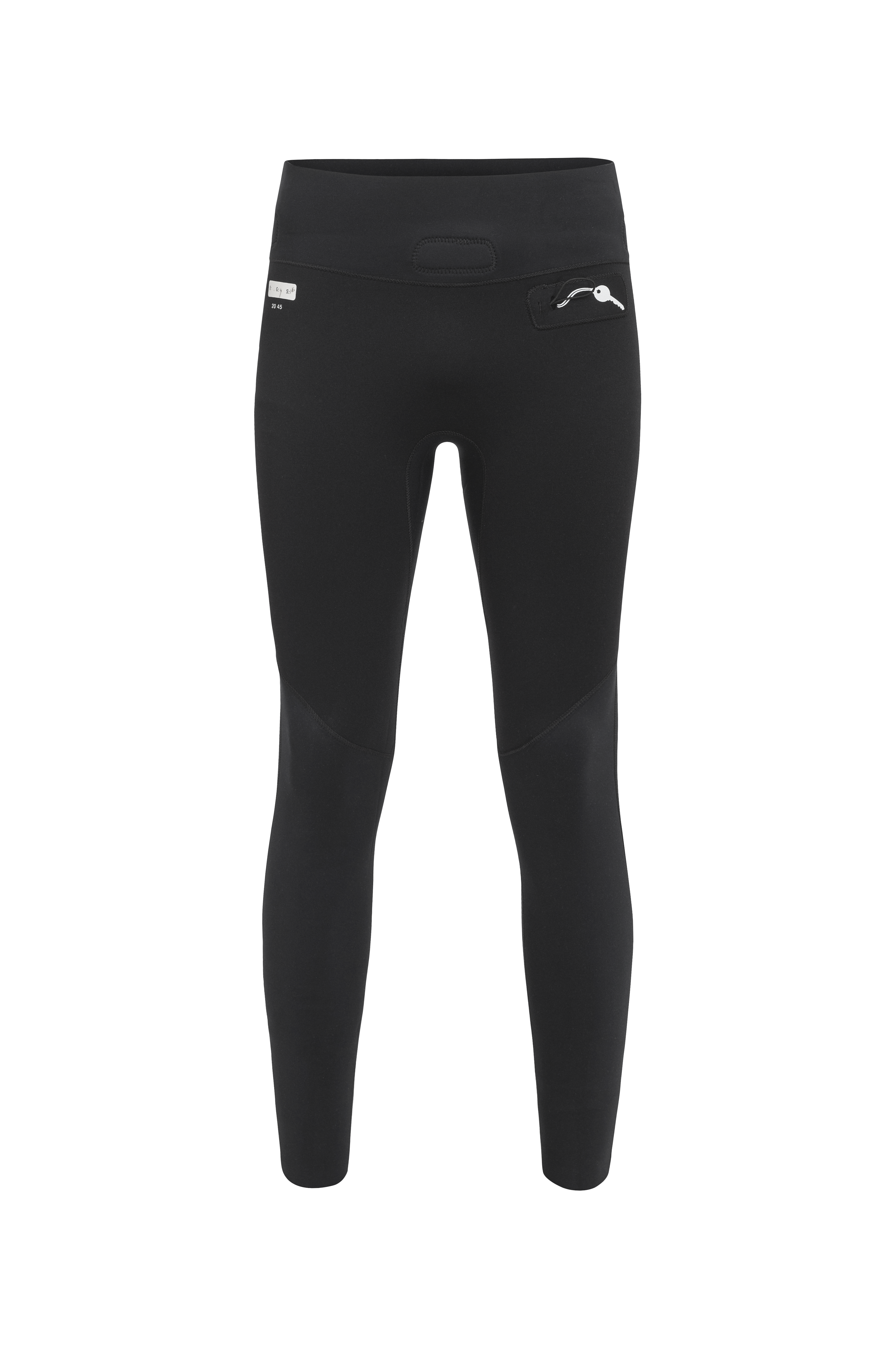 Detailansicht Neoprenhose lang von vorne (Taschen)