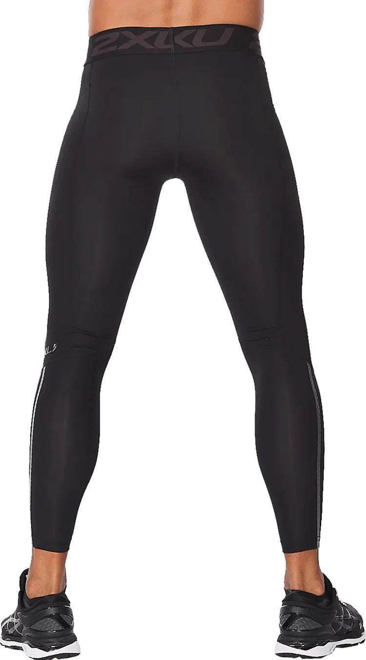 2XU Motion Compression Tights, Herren, Black/Chrom Reflective