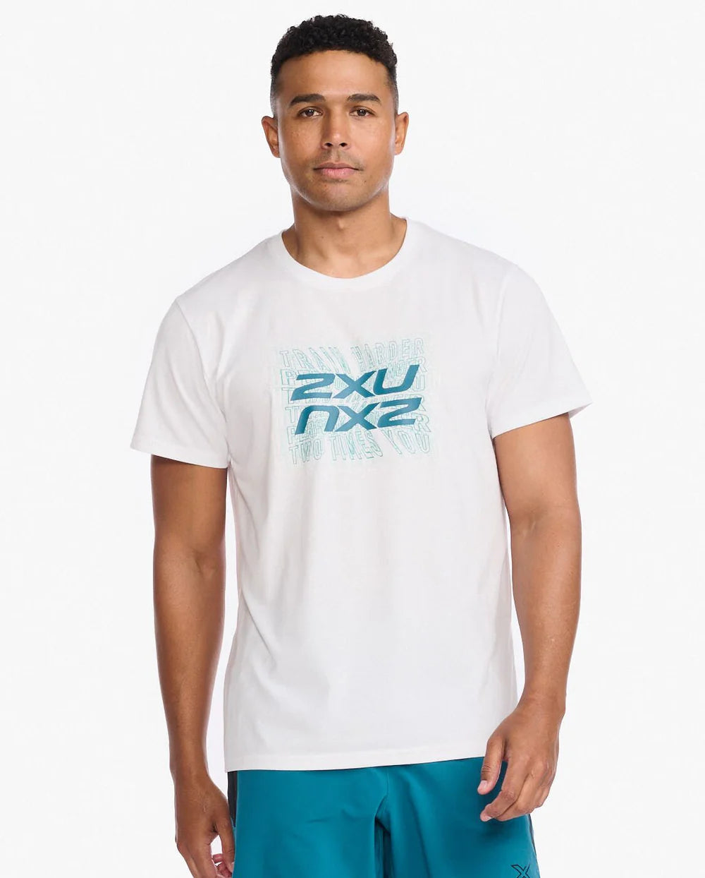 2XU Contender Tee, Herren, White/Motion