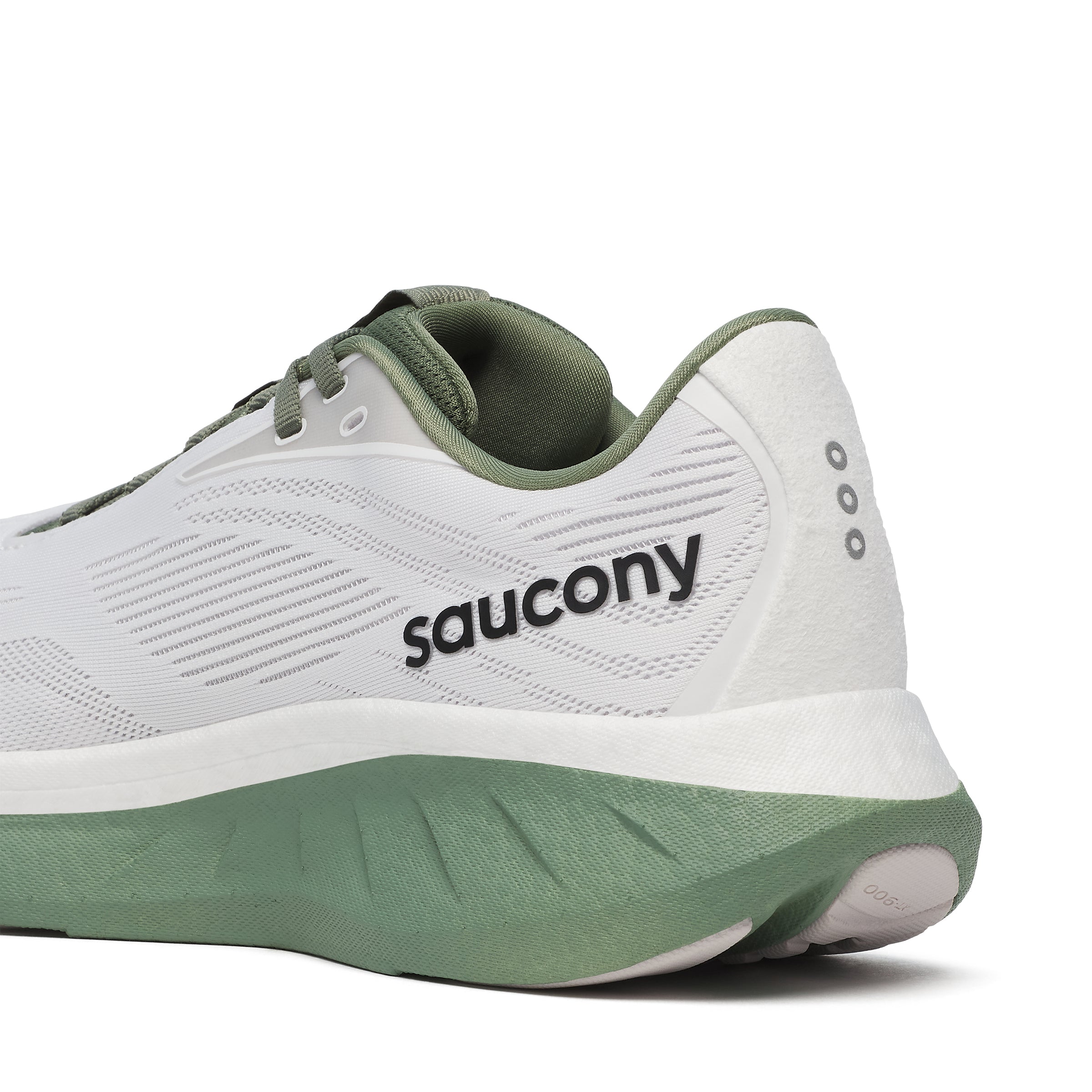 Saucony Ride 18, Herren, WHITE/OLIVINE