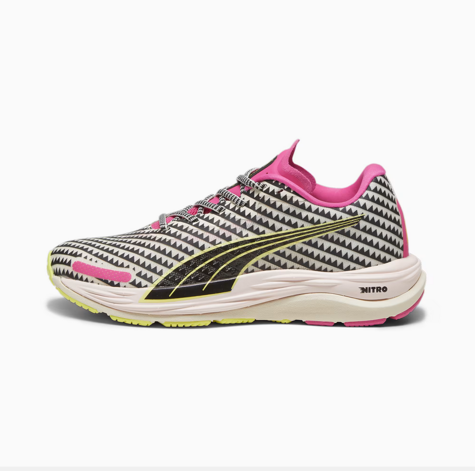 Puma Velocity Nitro 2, Damen, Ghost Pepper-PUMA Black-Pink Glimmer