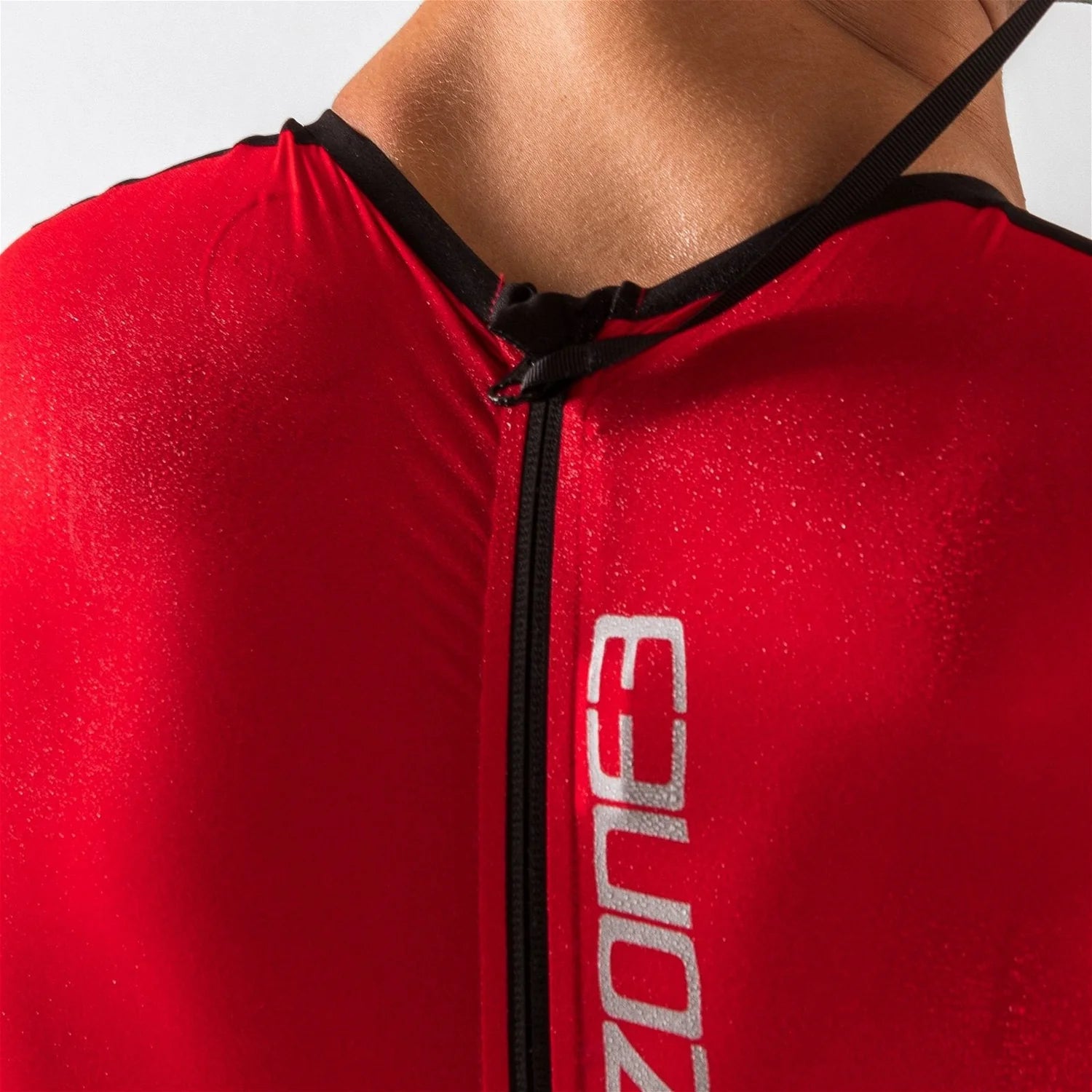 ZONE3 Streamline Sleeveless Swimskin, Herren, black/red