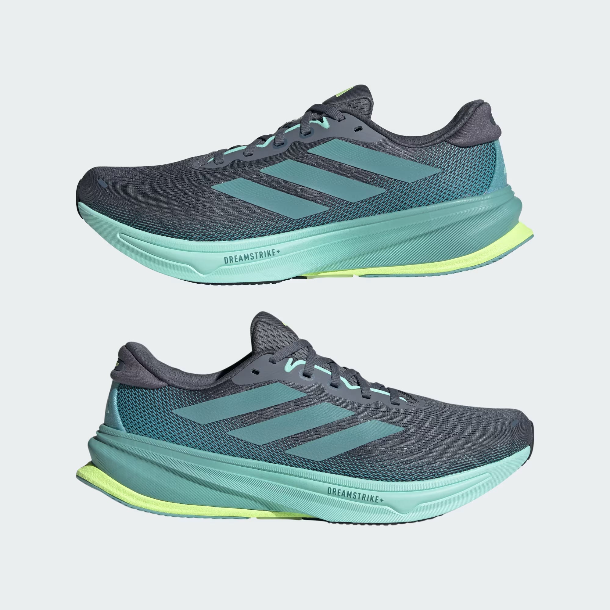 Seitenansicht oben linker Schuh außen unten recher Schuh außen