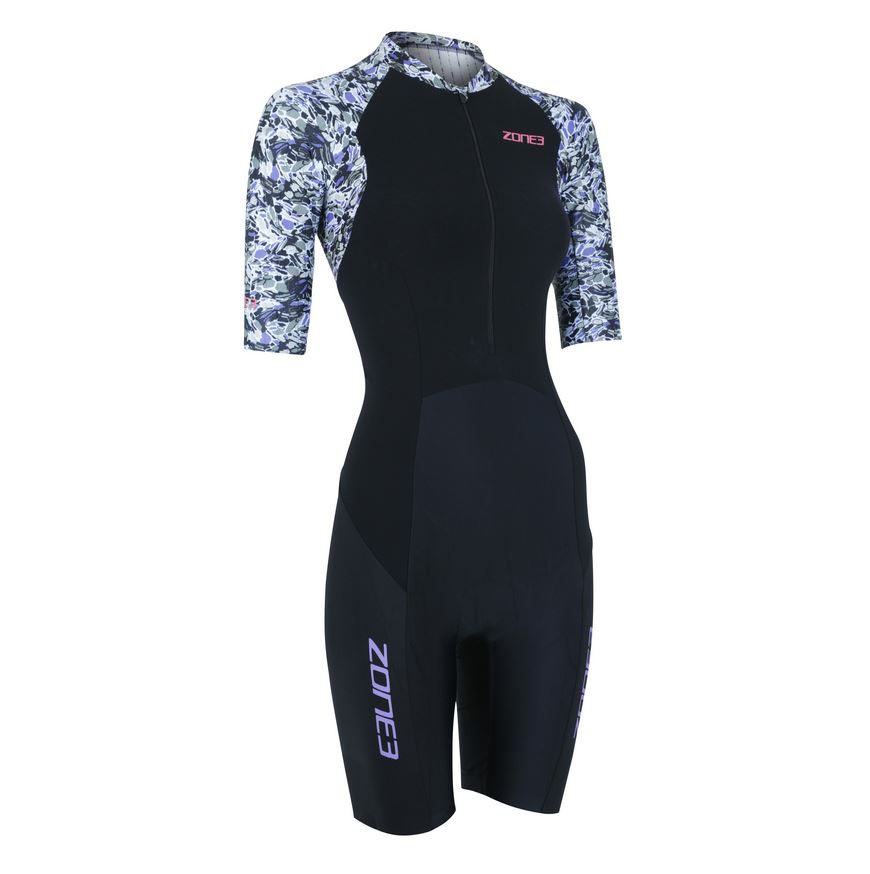 Zone3 Womens's Lava Short Sleeve Aero Trisuit - Gravel