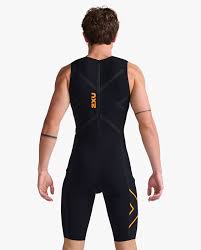 2XU Propel Swimskin, Herren, schwarz/orange, black/tumeric