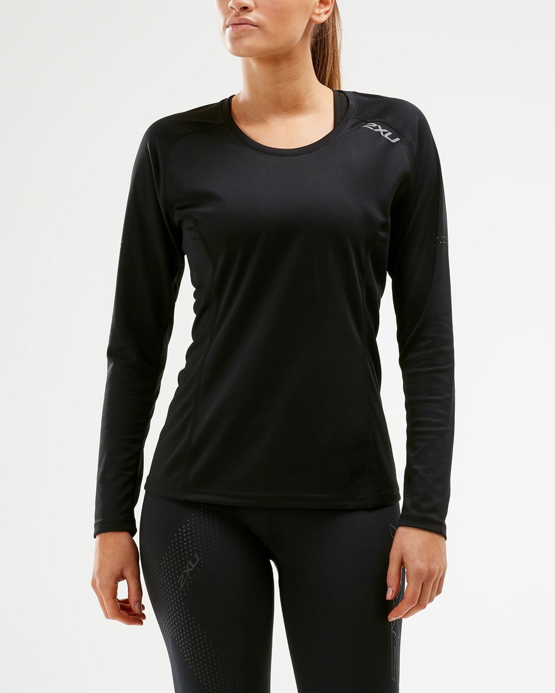 2XU XVENT Longsleeve, Damen, Black/Reflextive X