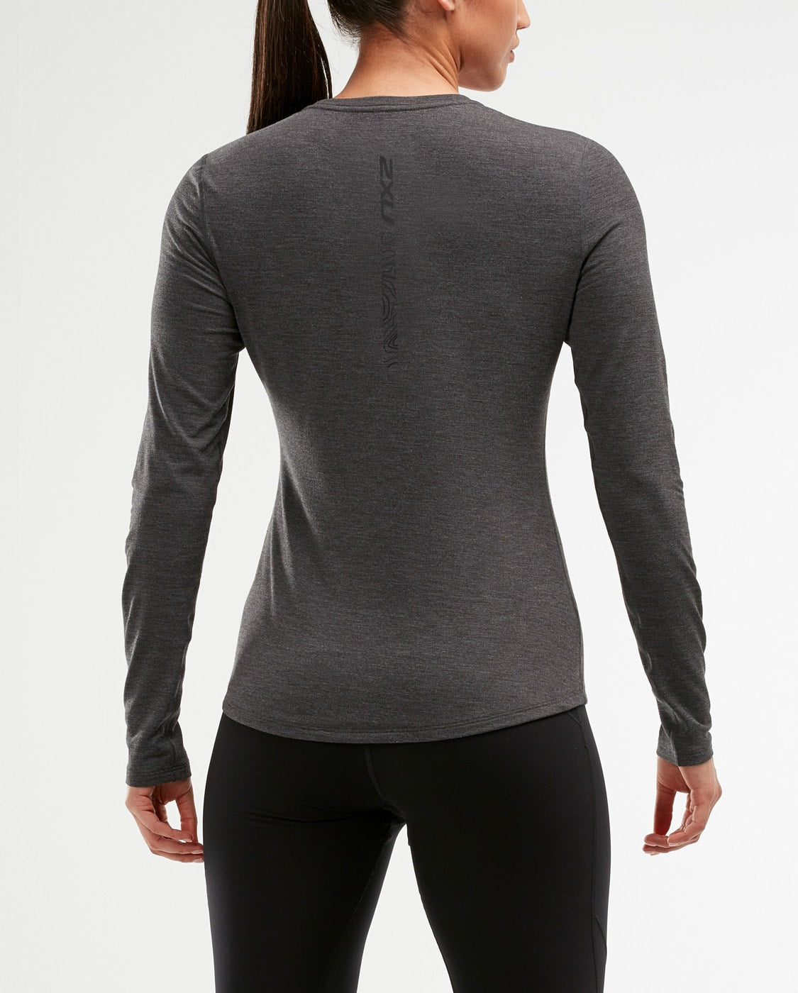 2XU HEAT Longsleeve, Damen, Charcoal Marle