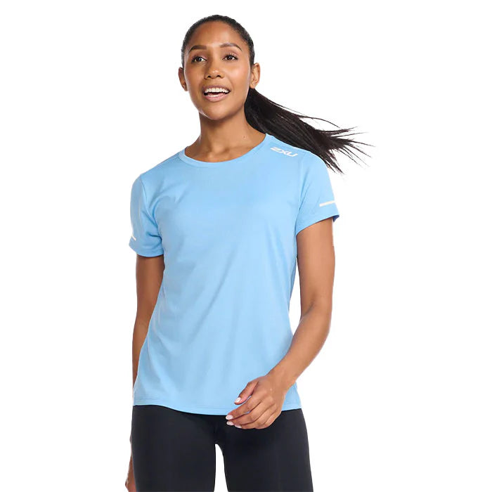 2XU Aero Tee, Laufshirt, Damen, Bluejay/Black Reflective